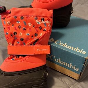 Columbia Kids' Red and Black Winter Boots